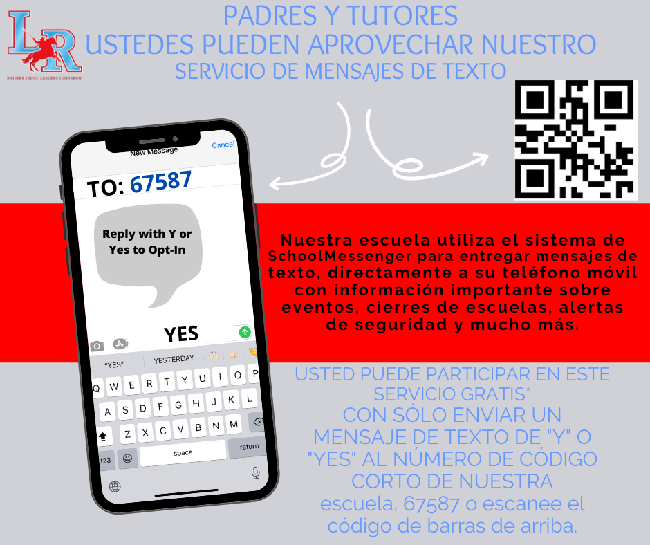 School Messenger Text Message - Spanish